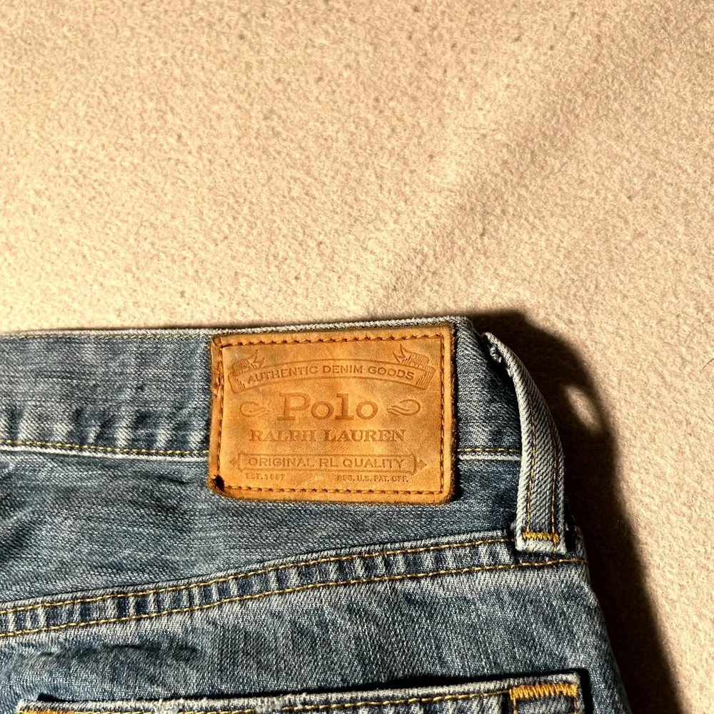 Polo Ralph Lauren Jeans Mens 32 Blue Denim Pockets Medium Wash Straight‎ Leg